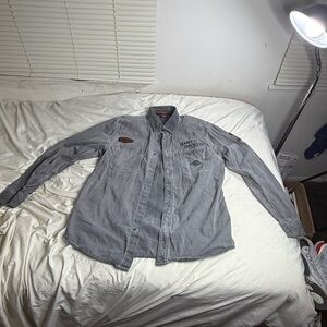 Harley-Davison Button Down Shirt (Men’s Large)